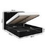 ONLY OPENED - Black Velvet King Size Ottoman Bed with Winged Headboard - Maddox