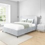 GRADE A1 - Margot Double Ottoman Bed with Curved Headboard in Silver Grey Velvet