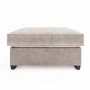 Large Beige Woven Fabric Footstool - Madison