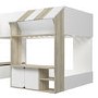 GRADE A1 - White and Oak Mid Sleeper Cabin bed with Storage - Marcel