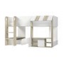 GRADE A1 - White and Oak Mid Sleeper Cabin bed with Storage - Marcel