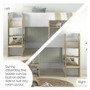 GRADE A1 - White and Oak Mid Sleeper Cabin bed with Storage - Marcel