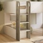 GRADE A1 - White and Oak Mid Sleeper Cabin bed with Storage - Marcel