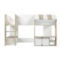 GRADE A1 - White and Oak Mid Sleeper Cabin bed with Storage - Marcel