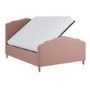 GRADE A1 - Pink Upholstered Double Side-Lift Ottoman Storage Bed with Legs - Marie