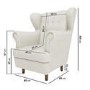ONLY OPENED - Cream Boucle Wingback Armchair - Martha