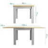 GRADE A1 - Grey and Oak Flip Top Dining Table - Seats 4 - New Town