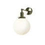 GRADE A1 - Opal Smooth Glass Globe Wall Light with Brass Finish - Salerno