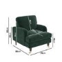 ONLY OPENED - Dark Green Velvet Armchair - Payton