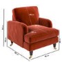 ONLY OPENED - Payton Orange Velvet Armchair