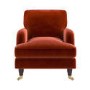 ONLY OPENED - Payton Orange Velvet Armchair