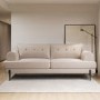 ONLY OPENED - Beige Fabric 3 Seater Sofa - Rosie