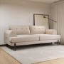 ONLY OPENED - Beige Fabric 3 Seater Sofa - Rosie