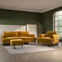 ALMOST PERFECT - Mustard Velvet 3 Seater Sofa - Rosie