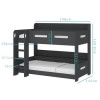 GRADE A1 - Sky Bunk Bed in Dark Grey - Ladder Can Be Fitted Either Side!