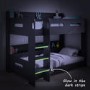 GRADE A1 - Sky Bunk Bed in Dark Grey - Ladder Can Be Fitted Either Side!