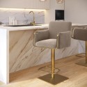 A1/SNN005 ONLY OPENED - Mink Velvet Adjustable barstool-Sonny