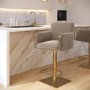 ONLY OPENED - Mink Velvet Adjustable barstool-Sonny