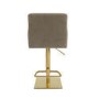 ONLY OPENED - Mink Velvet Adjustable barstool-Sonny
