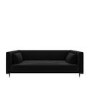 GRADE A1 - Dark Grey Velvet 3 Seater Sofa Bed with Cushions - Sleeps 2 - Mabel