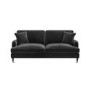 GRADE A2 - Charcoal Velvet 3 Seater Sofa - Payton
