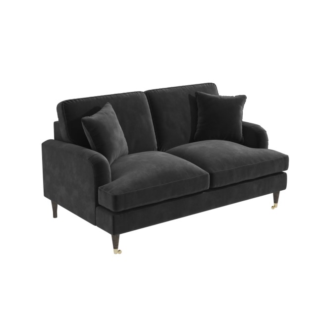 GRADE A3 - Payton Charcoal Grey Velvet 2 Seater Sofa