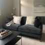 ONLY OPENED - Payton Charcoal Grey Velvet 2 Seater Sofa