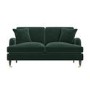 ONLY OPENED - Dark Green Velvet 2 Seater Sofa - Payton