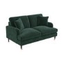 ONLY OPENED - Dark Green Velvet 2 Seater Sofa - Payton