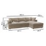 Mink Velvet Right Hand Corner Sofa and Love Seat Set - August