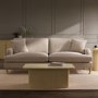 GRADE A2 - Beige Woven Fabric 3 Seater Sofa - Payton