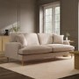 GRADE A2 - Beige Woven Fabric 3 Seater Sofa - Payton