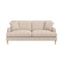 GRADE A2 - Beige Woven Fabric 3 Seater Sofa - Payton