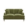 Olive Green Velvet 2 Seater Sofa - Payton