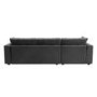 ONLY OPENED - Dark Grey Velvet Left Hand L Shaped Sofa - Seats 4 - August