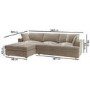 ALMOST PERFECT - Mink Velvet Left Hand L Shaped Sofa - Seats 4 - August