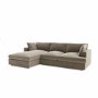 ALMOST PERFECT - Mink Velvet Left Hand L Shaped Sofa - Seats 4 - August
