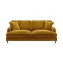 GRADE A1 - Mustard Velvet 3 Seater Sofa - Payton