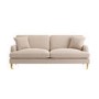 ONLY OPENED - Beige Woven Fabric 4 Seater Sofa - Payton