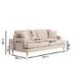 ONLY OPENED - Beige Woven Fabric 4 Seater Sofa - Payton