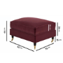 ONLY OPENED - Burgundy Velvet Footstool - Payton