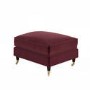 ONLY OPENED - Burgundy Velvet Footstool - Payton