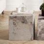 ONLY OPENED - Square Beige Marble Side Table - Sur