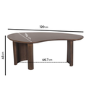 ONLY OPENED - Large Curved Walnut Coffee Table with 3 Legs - Ivan