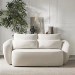 Cream Boucle Curved 2 Seater Sofa - Vera