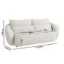 ONLY OPENED - Cream Boucle Curved 3 Seater Sofa - Vera