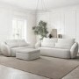 ONLY OPENED - Cream Boucle Curved 3 Seater Sofa - Vera