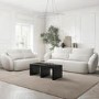 ONLY OPENED - Cream Boucle Curved 3 Seater Sofa - Vera