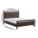 A1/VXN005D ONLY OPENED - Dark Wood Double Wooden Bed Frame - Vixen