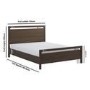 ONLY OPENED - Dark Wood Double Wooden Bed Frame - Vixen